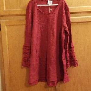 Hayden Maroon long sleeve top